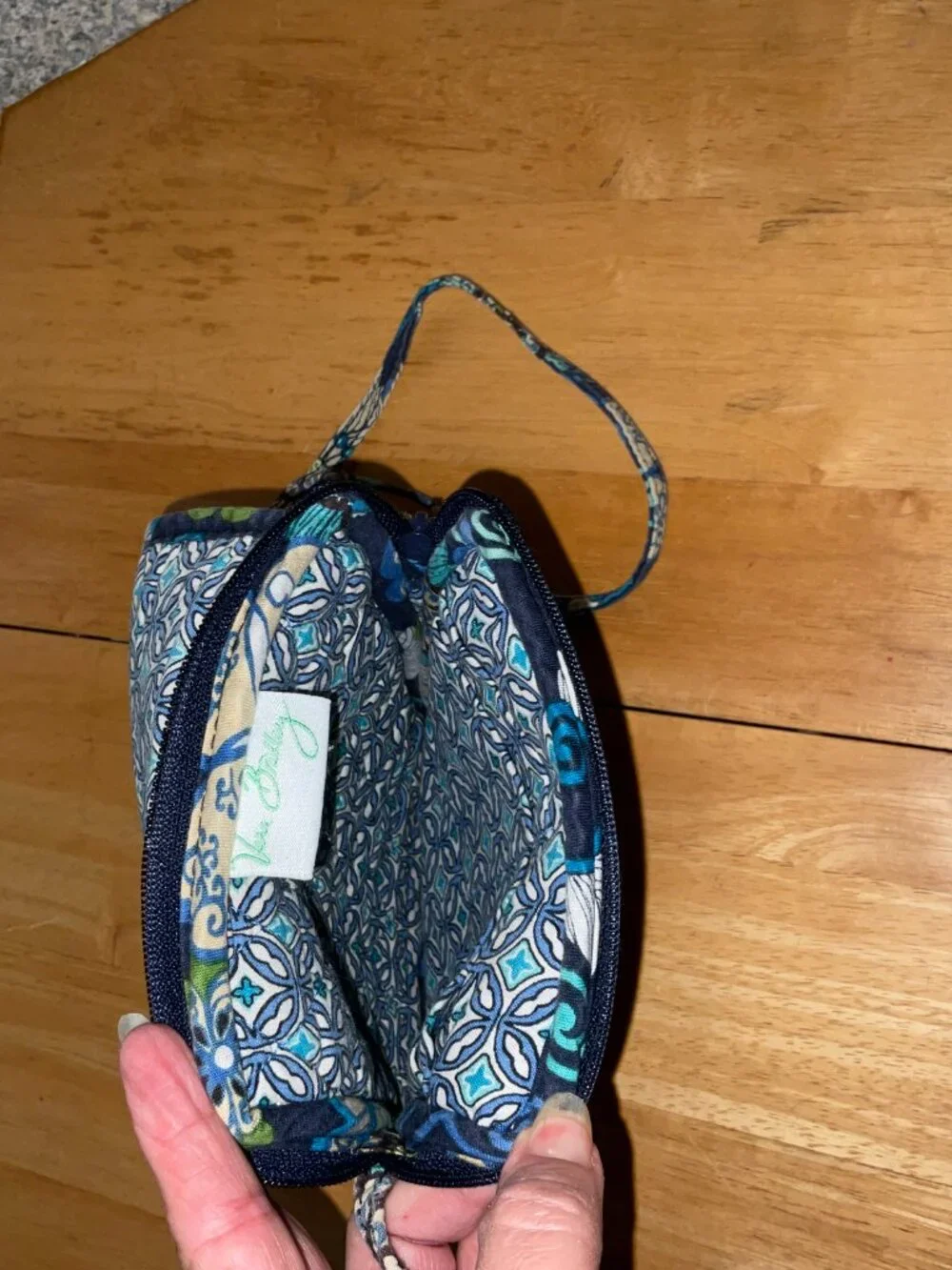 Vera Bradley Mini Hipster Crossbody Bag Mod Floral Blue Retired Quilted Cotton